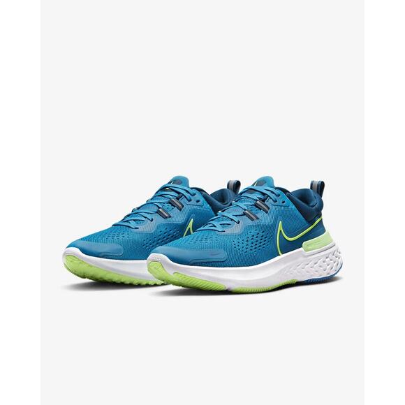 NEW Nike React Miler Imperial Blue Lime Glow Road Running Shoes